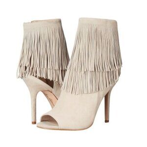 Fringe Suede Ankle Booties